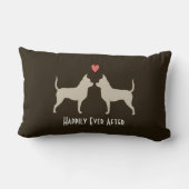 Chihuahuas Wedding Dogs met Text Kussen (Achterkant)
