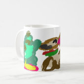 chihuahua's zijn schattig koffiemok (Voorkant links)