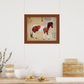 Chihuaying ~赤 鹰~Ten Steeds ~Giuseppe Castiglione ~ Poster (Keuken)