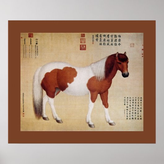 Chihuaying ~赤 鹰~Ten Steeds ~Giuseppe Castiglione ~ Poster (Voorkant)