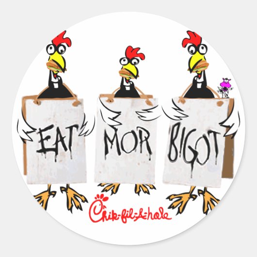 Chik-fil-a-hole Ronde Sticker (Voorkant)