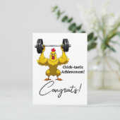 Chik-Tastic Afstuderen Kaart, Funny Rooster Meme Briefkaart (Staand voorkant)
