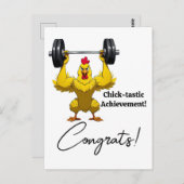 Chik-Tastic Afstuderen Kaart, Funny Rooster Meme Briefkaart (Voorkant / Achterkant)