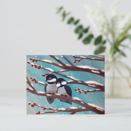 Chikadees Briefkaart (Staand voorkant)