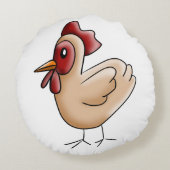 Chiken Rond Kussen (Achterkant)
