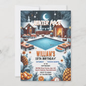 chil bruh Barbeque Winter Pool Party 13e verjaarda Kaart (Voorkant)