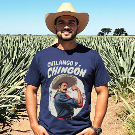 Chilango y Chingón Mexicano Spaanse Retro T-shirt