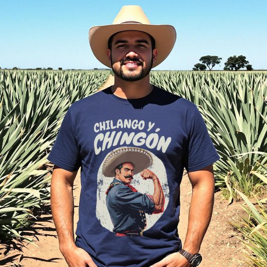 Chilango y Chingón Mexicano Spaanse Retro T-shirt