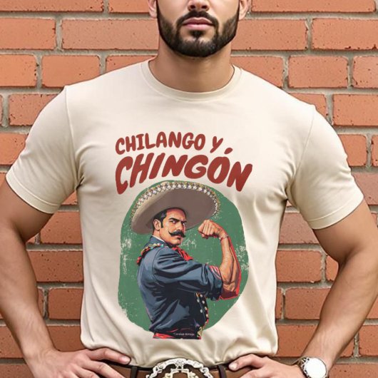 Chilango y Chingón Mexicano Spaanse Vintage T-shirt
