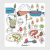 Chilaquiles getting ready sticker (Vel)