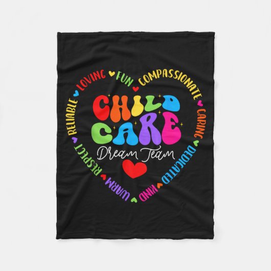Chilare Dream Team Daycare Crew School Provider Te Fleece Deken (Voorkant)