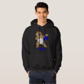Child Abuse Awareness Ribbon Dabbing Sloth Warrior Hoodie (Voorkant volledig)