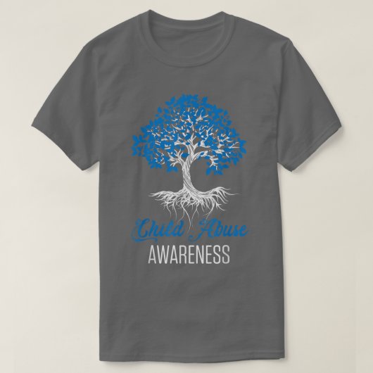Child Abuse Awareness Tree Blue Ribbon April Child T-shirt (Design voorkant)
