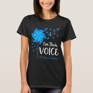 Child Abuse Prevention Awareness I'm Their Voice P T-shirt