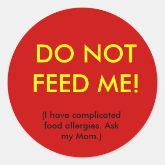 Child Allergie Safety Sticker