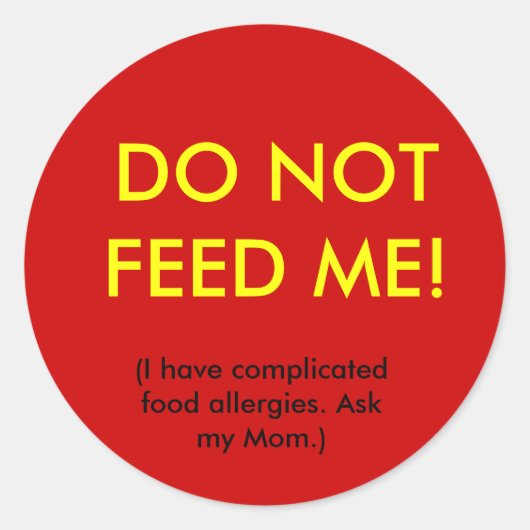 Child Allergie Safety Sticker (Voorkant)