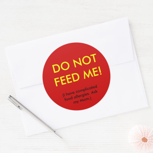 Child Allergie Safety Sticker (Envelop)