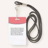 Child Boy Girl ID Identification Card Allergy Badge (Achterkant met draagriem)