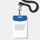 Child Boy Girl ID Identification Card Personaliser Badge (Achterkant met lanyard)