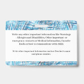 Child Boy Girl ID Identification Personalize Card Badge (Achterkant)