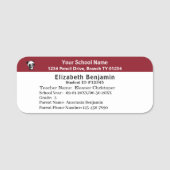 Child Boy Girl ID Identification Personalize Card Naamplaatje (Voorkant)