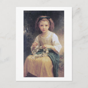 Child Braiding a Crown, Bouguereau Briefkaart