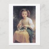 Child Braiding a Crown, Bouguereau Briefkaart (Voorkant)