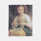 Child Braiding a Crown, Bouguereau Fleece Deken (Voorkant)