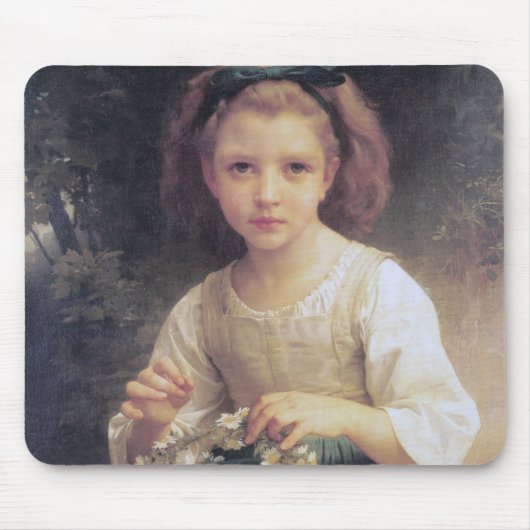 Child Braiding a Crown, Bouguereau Muismat (Voorkant)