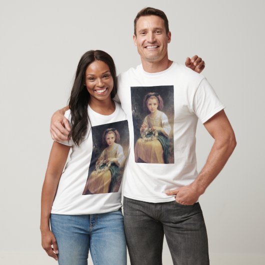 Child Braiding a Crown, Bouguereau T-shirt (Unisex)