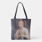 Child Braiding a Crown, Bouguereau Tote Bag (Achterkant)