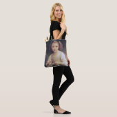 Child Braiding a Crown, Bouguereau Tote Bag (Op model)