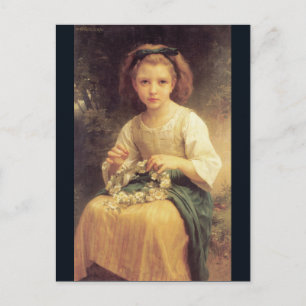 Child Braiding a Crown door W.A. Bouguereau Briefkaart