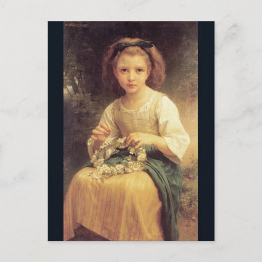 Child Braiding a Crown door W.A. Bouguereau Briefkaart (Voorkant)