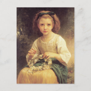 Child Braiding Crown door Bouguereau Briefkaart