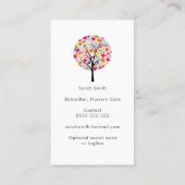 Child Care & Babysitting Business Card | Nanny Visitekaartje (Achterkant)