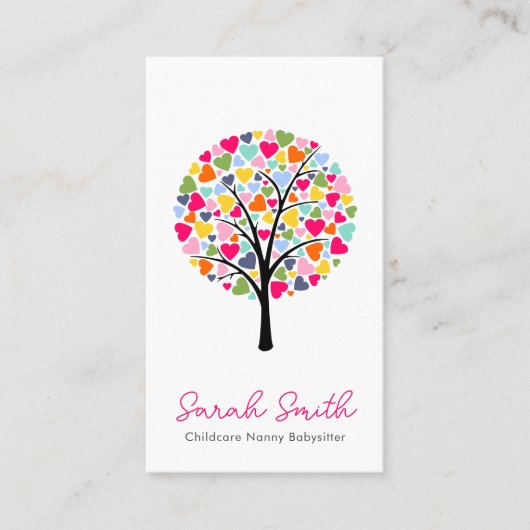 Child Care & Babysitting Business Card | Nanny Visitekaartje (Voorkant)