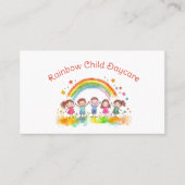 Child Daycare Childcare Service Rainbow Visitekaartje (Voorkant)