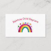 Child Daycare Childcare Service Rainbow Visitekaartje (Voorkant)