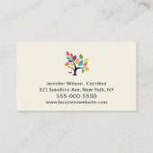 Child Daycare Childcare Service Tree Logo Visitekaartje (Achterkant)
