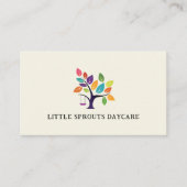 Child Daycare Childcare Service Tree Logo Visitekaartje (Voorkant)