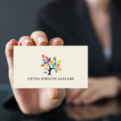 Child Daycare Childcare Service Tree Logo Visitekaartje