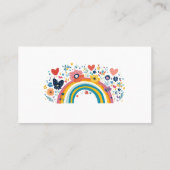 Child Daycare Rainbow Childcare Center Service Visitekaartje (Achterkant)