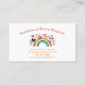 Child Daycare Rainbow Childcare Center Service Visitekaartje (Voorkant)