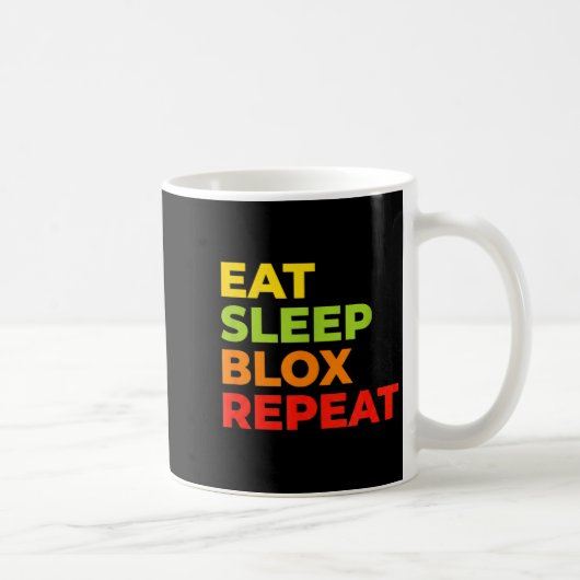 Child Eat Sleep Blox Repeat - Kids Gaming Slogan F Koffiemok (Rechts)