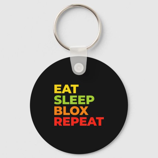 Child Eat Sleep Blox Repeat - Kids Gaming Slogan F Sleutelhanger (Voorkant)