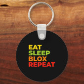 Child Eat Sleep Blox Repeat - Kids Gaming Slogan F Sleutelhanger (Voorkant)