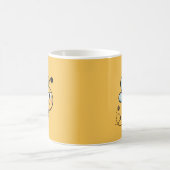 Child-Friendly Bee Mascot with Dotted Trail Koffiemok (Center)