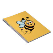 Child-Friendly Bee Mascot with Dotted Trail Notitieboek (Rechterzijde)