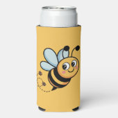 Child-Friendly Bee Mascot with Dotted Trail Seltzer Blikjeskoeler (Seltzer Achterkant)